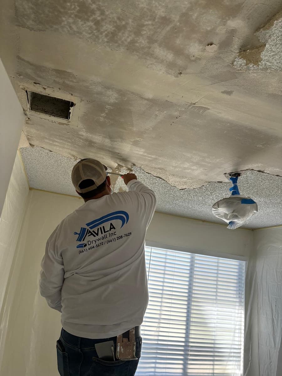 Popcorn Ceiling Removal & Wall Smoothing — Scrape, skim-coat & smooth finish